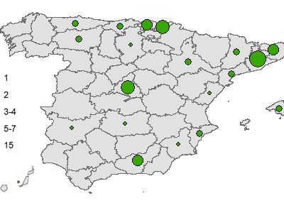 Procedencia de los altletas de Alto Rendimiento de España